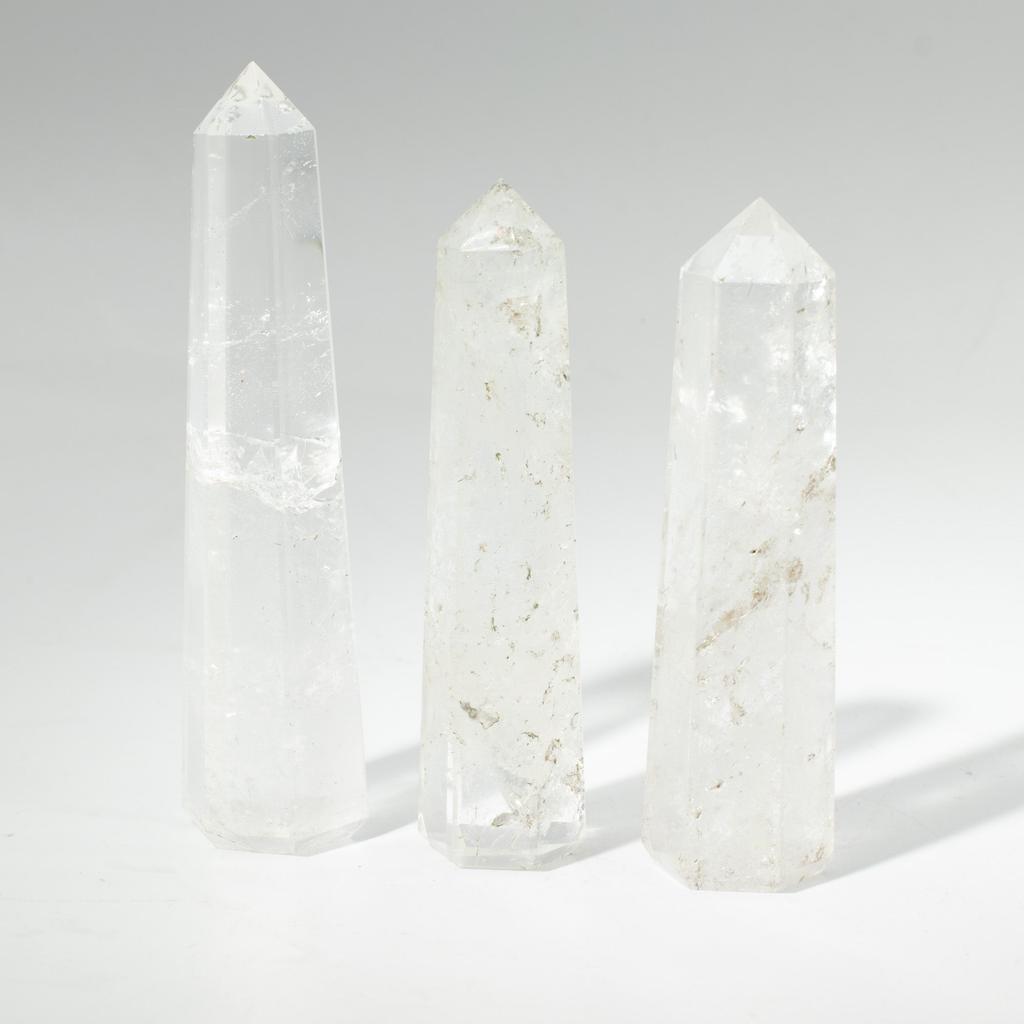 Gemstone Six Face Obelisk Point approx 11cm - Clear Quartz