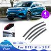 Window Visor for BYD Atto 3 EV 2024~2024 Car Side Windows Deflector Sun Rain Guards Vent Smoke Covers Awnings Shelter Accessorie