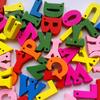 100 Pcs Mixed A-Z Alphabet Wooden Letters Button DIY Craft Sewing Scrapbooking