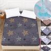 Super Waterproof Bedcover Fitted Sheet Bed Protector Cover Printing Mattress Cover Bedding Linens with Elastic Protector Pad No Pillowcases