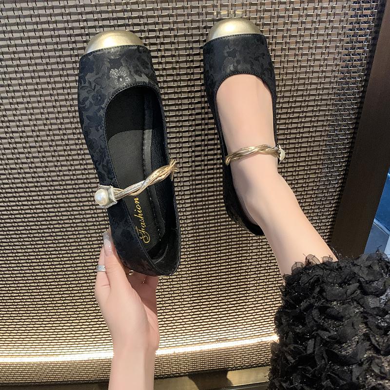 2024 Новое поступление овчины версия ретро французская красота сандалии Bao Toe женские летние туфли-лодочки