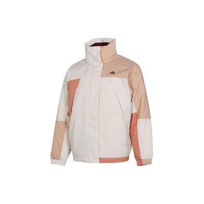 Спортивная повседневная ветрозащитная теплая куртка-пуховик с цветными блоками, женская верхняя одежда, цвет Off-White H23070