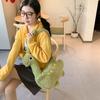 Zipper Cartoon Crossbody Bag Solid Color Shoulder Bags Lightweight Long Neck Dinosaur Bag  Girls