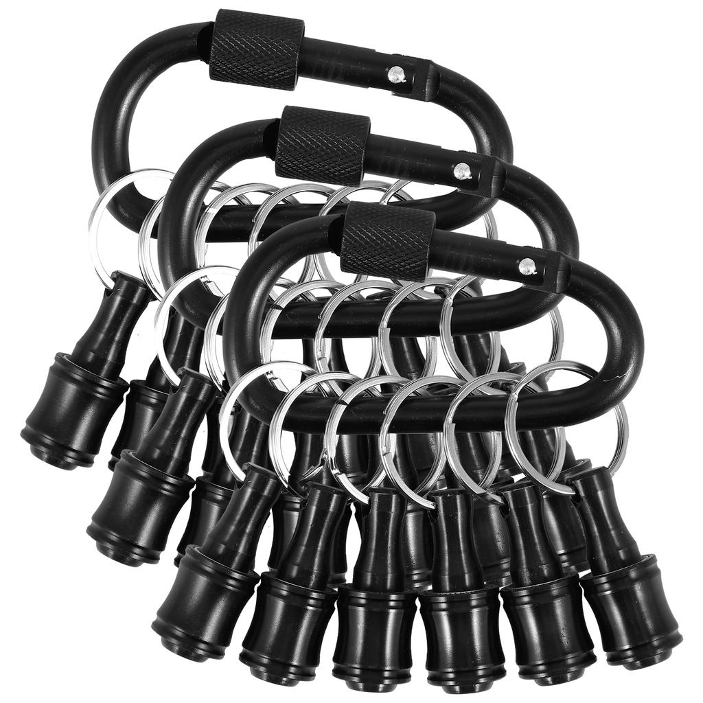 18Pcs 1/4" Hexagonal Shank Screwdriver Head Holder Extension Rod Key Chain Adapter Drill Bit Aluminum Alloy Drill Extension Bit