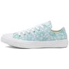 Chuck Taylor All Star Цветочный Текстиль Винтажные Нескользящие Износостойкие Низкие Кеды Женские Бледно-голубые