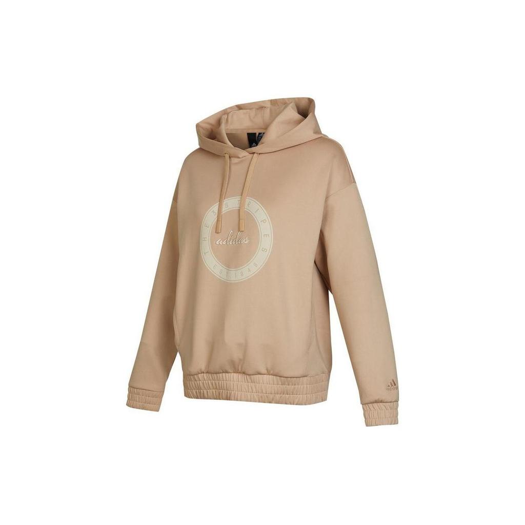 Adidas Трикотажная толстовка с капюшоном и завязками с буквенным принтом, женская толстовка цвета хаки IB2756