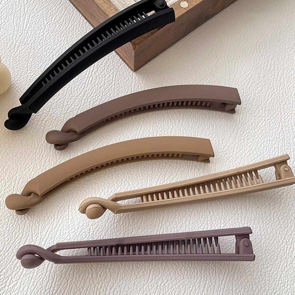 Матовый зажим для волос 'банан' для женщин и девочек, сильная фиксация, зажимы для хвостика и пучка, портативные аксессуары для укладки волос