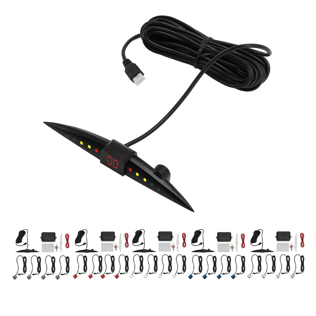 Car Reverse Backup Radar System 4 Parking Sensors LED Display Buzzer Beep Alarm Indicator for Safe D