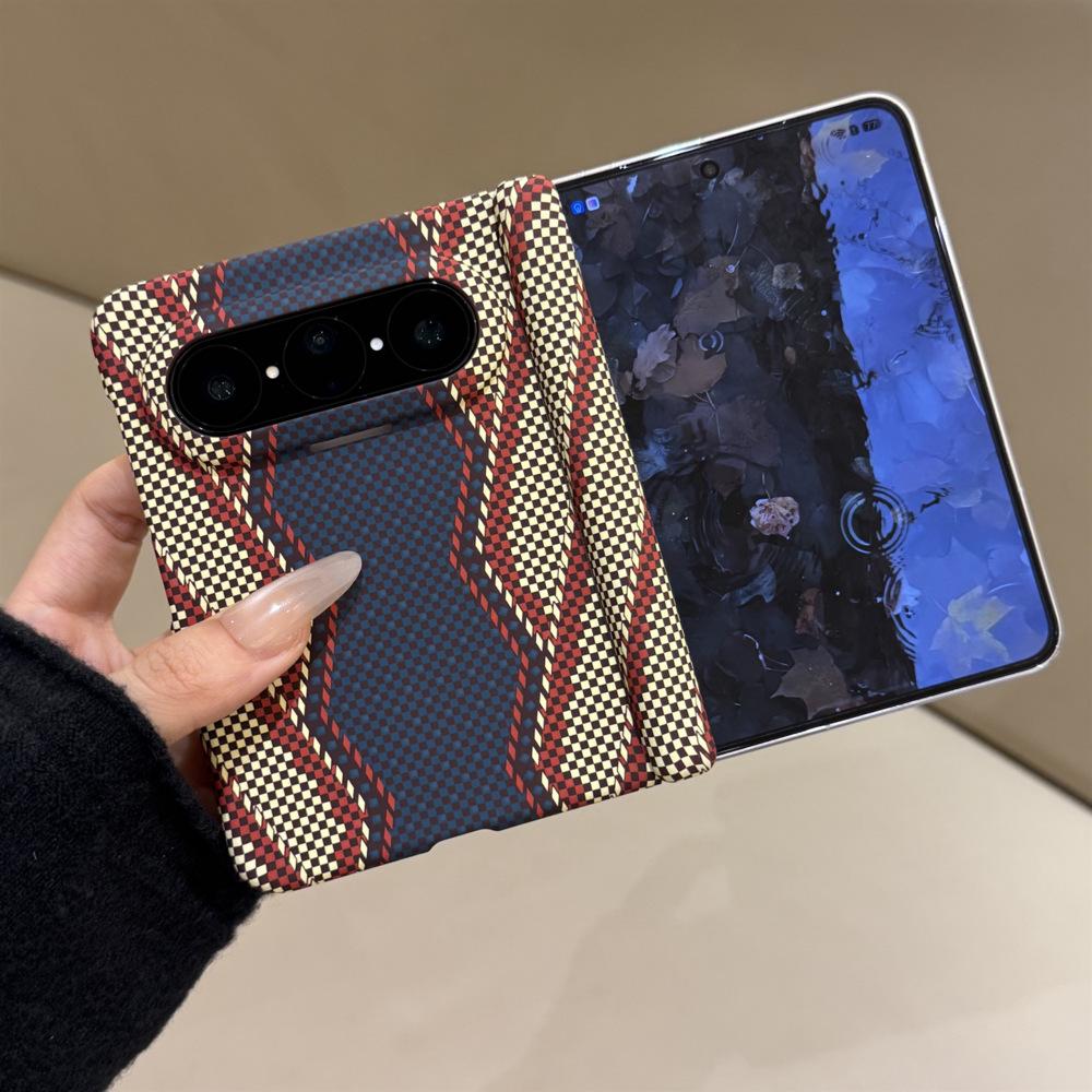 Применимо к чехлу для мобильного телефона Huawei puraxmax, магнитное всасывание, двойная центральная ось, matex1, красный змеиный скипетр, чехол с рисунком из углеродного волокна