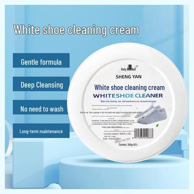 Белое средство для чистки обуви: Многофункциональная щетка и отбеливающий крем для удаления желтизны для удаления пятен