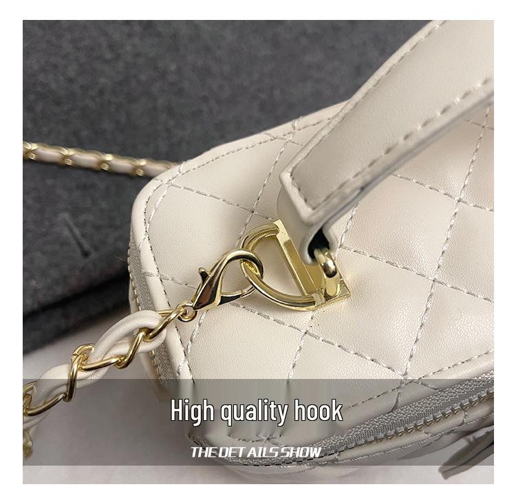 Трендовая мини-сумочка Xiao Xiang с ромбовидной стежкой и цепочкой - Универсальная квадратная сумка на плечо и через плечо