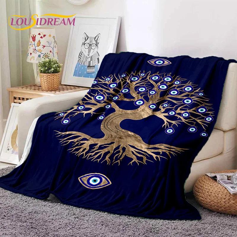 3D Evil Eye Turkey Blue Nazar Eye of Horus Мягкие фланелевые одеяла, плед, удобное одеяло для пикника, кровати, дивана, спальни