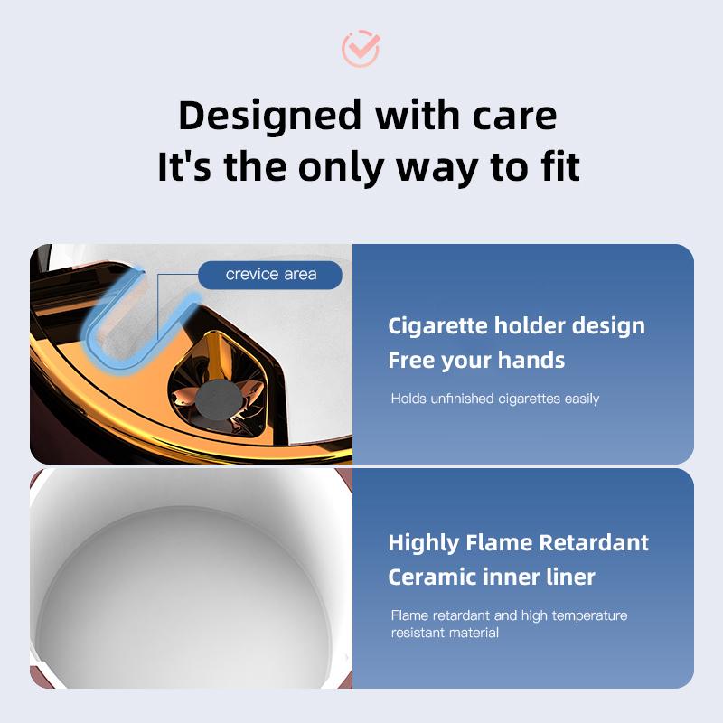 Car Ceramic Ashtray LED Light Ash Tray Cup Auto Accessories For Jeep Grand Cherokee Wrangler JK Gladiator Compass Renegade Recon NXJPT1