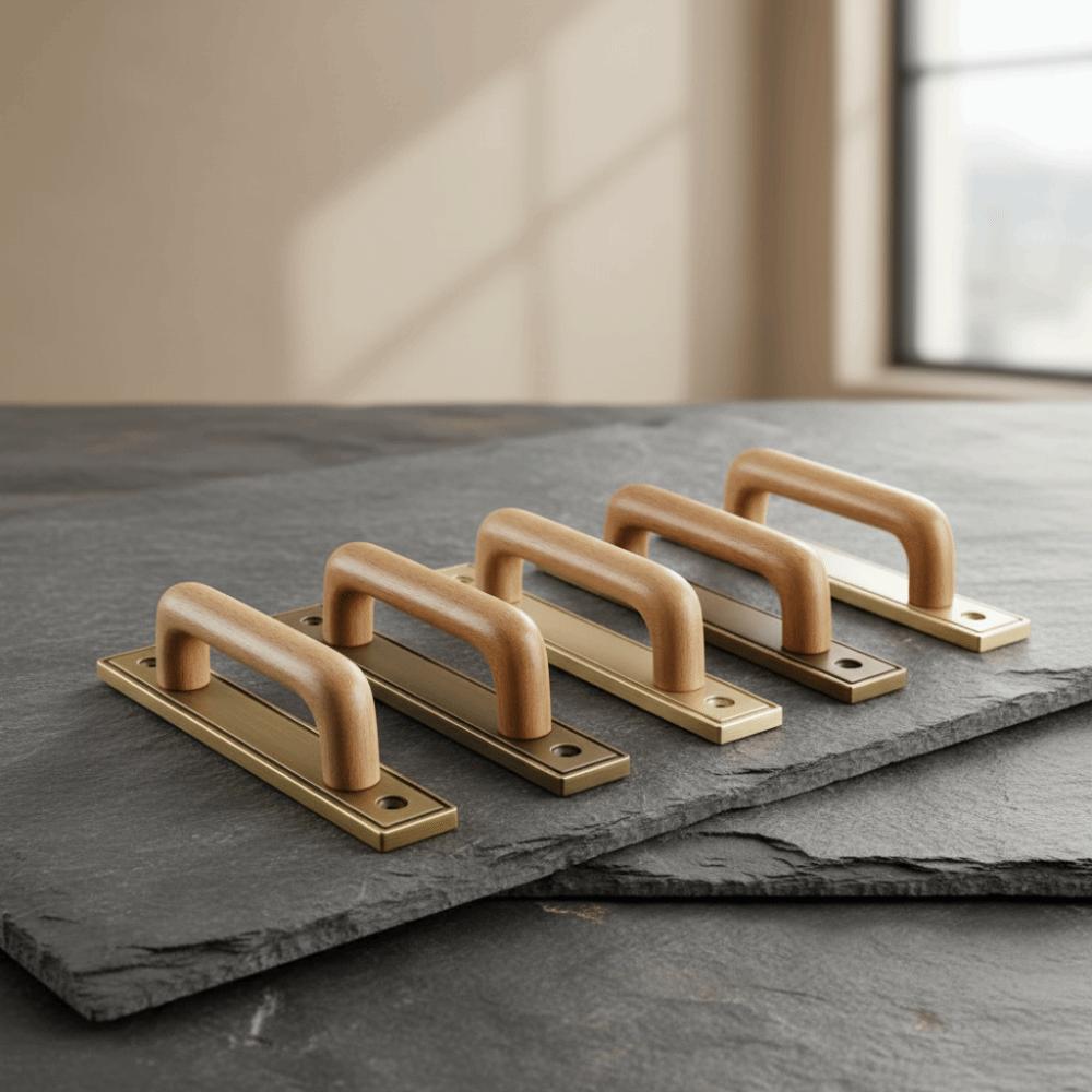 Bronze Colour Solid Wood Cabinet Handle Decorative Cabinet Pull Retro Pull Handle Wardrobe