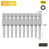 BESTIR 10pcs Hexagon Screwdriver Bit Set 1.5mm-6mm Alloy Steel Single Head Magnetic 1/4" Hex Shank Pneumatic Hexagon Batch Head