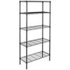 Basic 5-Tier Steel Shelf, Metal Rack, 794kg Load Capacity, 91.4cm Wide X 35.6cm Deep X 183cm High, Black