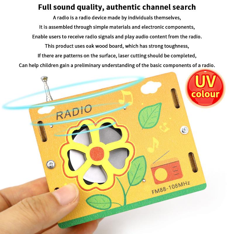 Портативное DIY Беспроводное FM-радио Модель Научный Эксперимент Упаковка Материалов для Рукоделия Маленькие Подарки для Детей Настольное Украшение