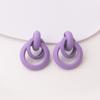 Purple Women Dangle Earrings Small Round Unusual Earrings Flower Butterfly Hanging earrings pendientes