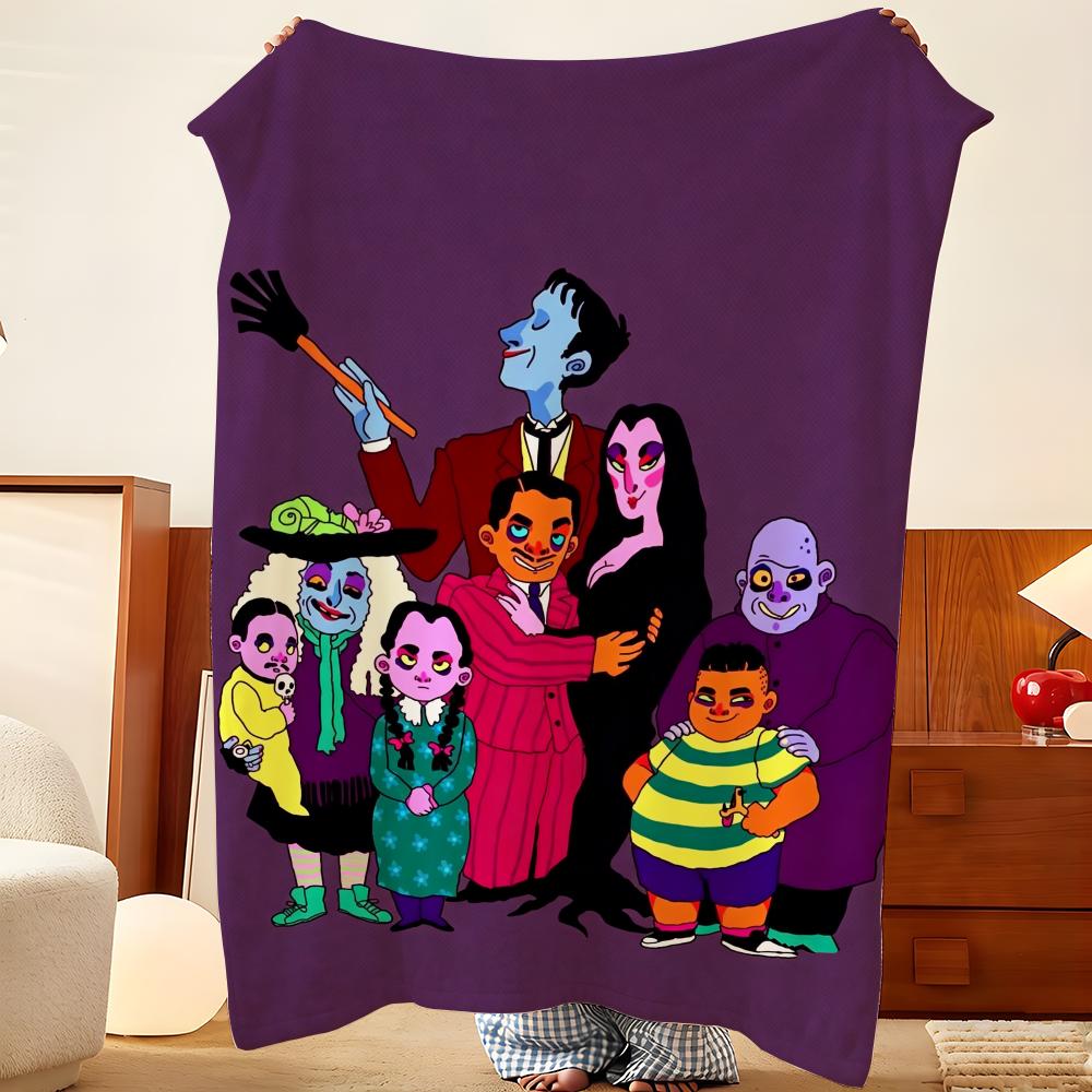 Мультяшное одеяло The A-Addams F-Family, легкое, уютное, прочное, моющееся, милое, классное