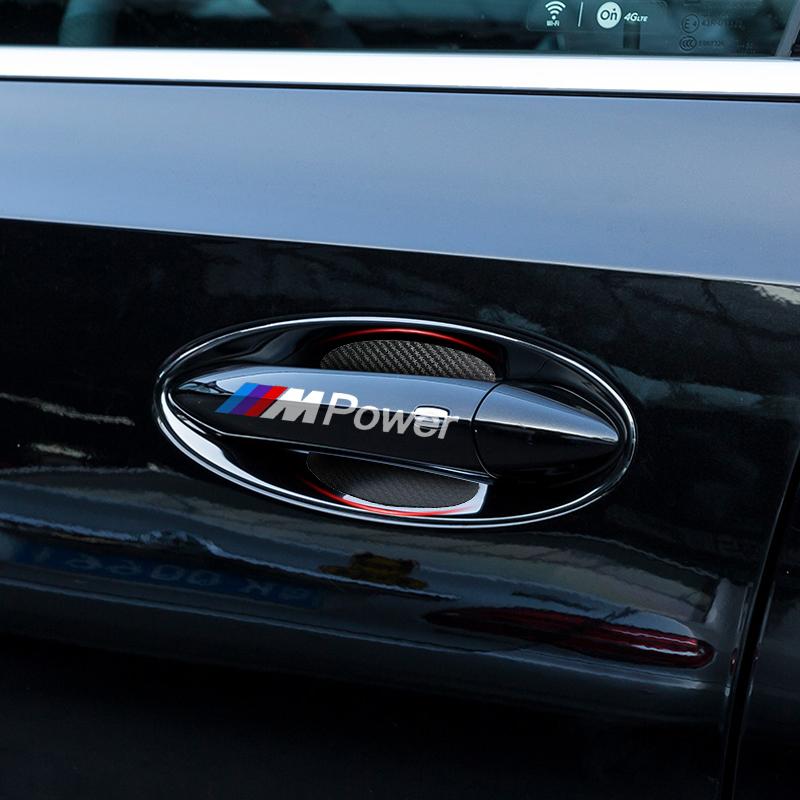 Car Door Sticker Carbon Fiber Scratches Auto Handle Protection Film For BMW M E34 E36 E60 E90 E46 E39 E70 F10 F20 F30 X5 X6 X1 M3 M5 M6 E71 F01 F87