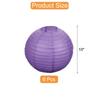 uxcell 6 Dark Purple Paper Lanterns Hanging Round Paper Lantern Lamp, 10-inch, for Christmas, Home Decoration, and Party Decorations