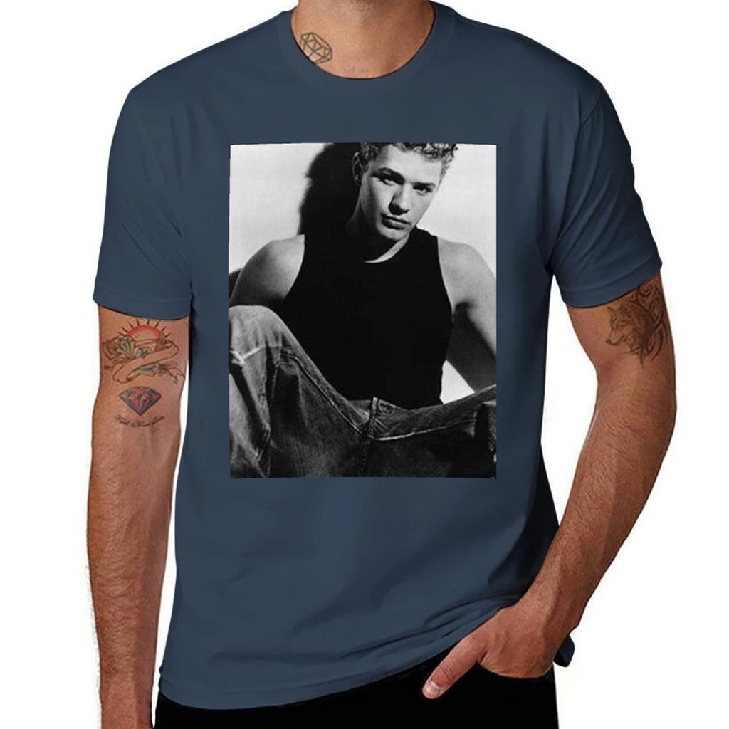 Ryan Phillippe Tshirt Standard Fit Solid Tee Shirt