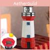Elegant Outdoor Solar Resin Rotating Lighthouse Garden Decor Lights For Yard Spaces
