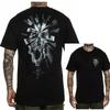 Sullen Unisexs Tshirt SHATTERED Jet Black Tee Tattoo Skull Premium Quality Highend Luxury Unisex Style Both of Unisex and Unisex