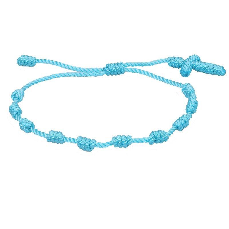 10 узлов красно-черный нить браслет для женщин мужчин счастливый амулет ручной работы веревочные браслеты дружба пара браслет