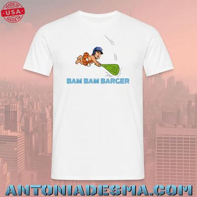 Белая графическая футболка Bam Bam Barger Унисекс