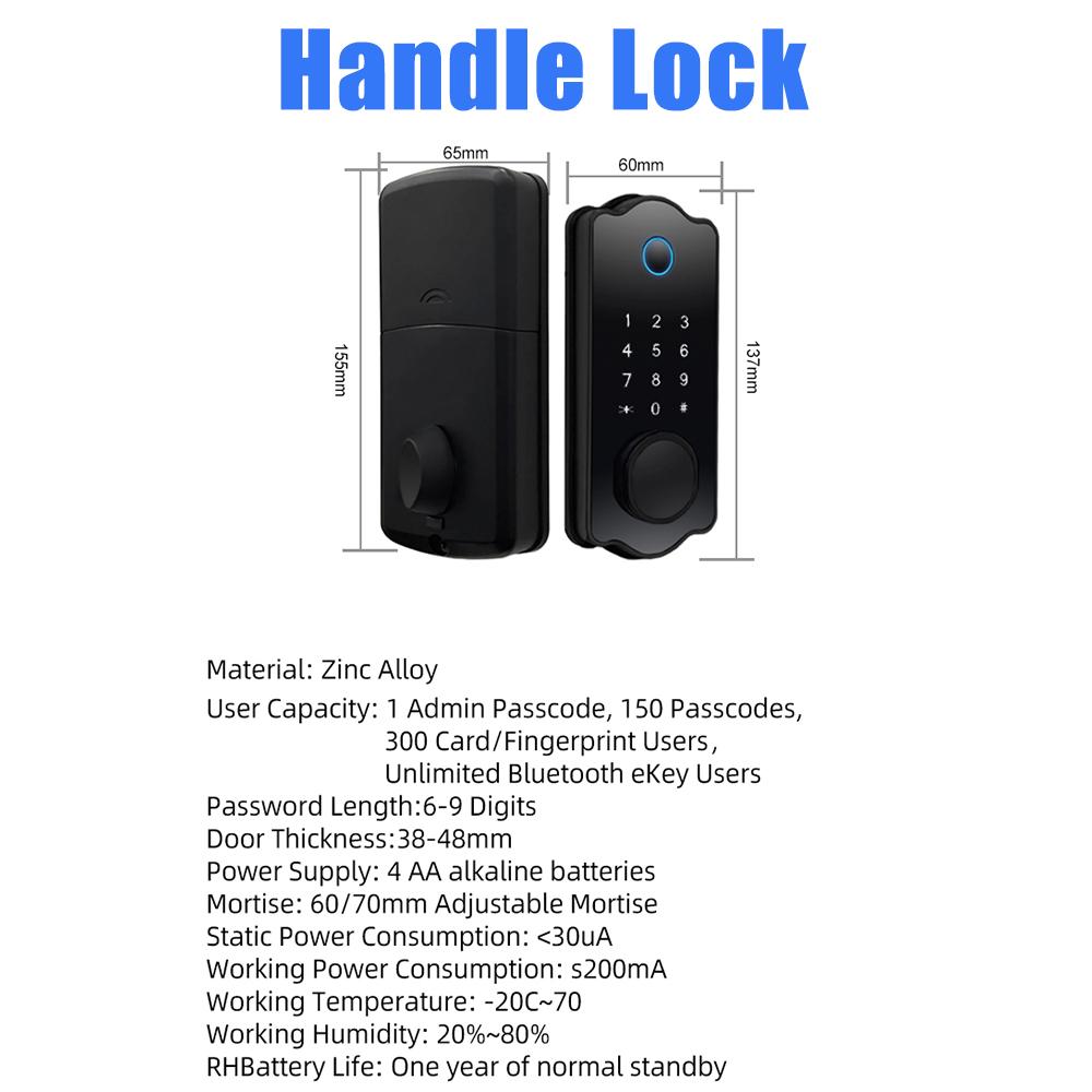 Умный дверной замок без ключа, водонепроницаемый автоматический замок, 5 в 1, приложение TTlock, IC-карта, 150 кодов, электронные