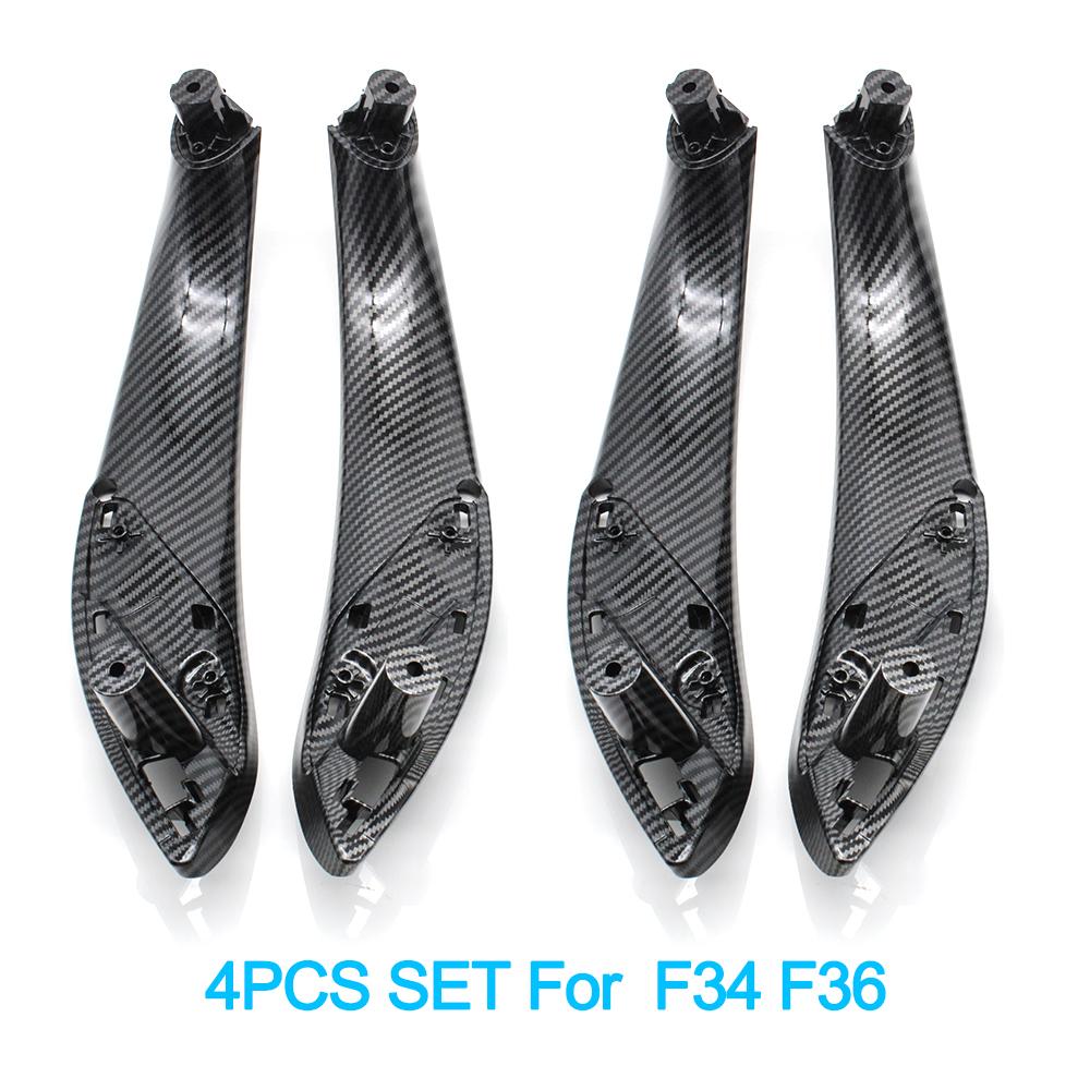 Внутренняя дверная ручка из углеродного волокна с принтом для BMW 3 4 серии F30 F31 F32 F33 F34 F35 F36 F80 F82 F83 318i 320i 328i