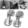 10pcs Cabinet Hinge  No Drilling Hole Furniture Drawer Hinge No Slot Required Cold Rolled for Window Cupboard Kitchen Door