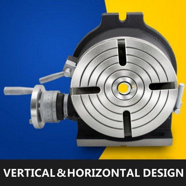 Rotary Table 8" Vertical & Horizontal Rotary Table, 8Inch Horizontal Vertical HV8 Precision 3MT Milling Drilling Machine Vernier Reading Milling