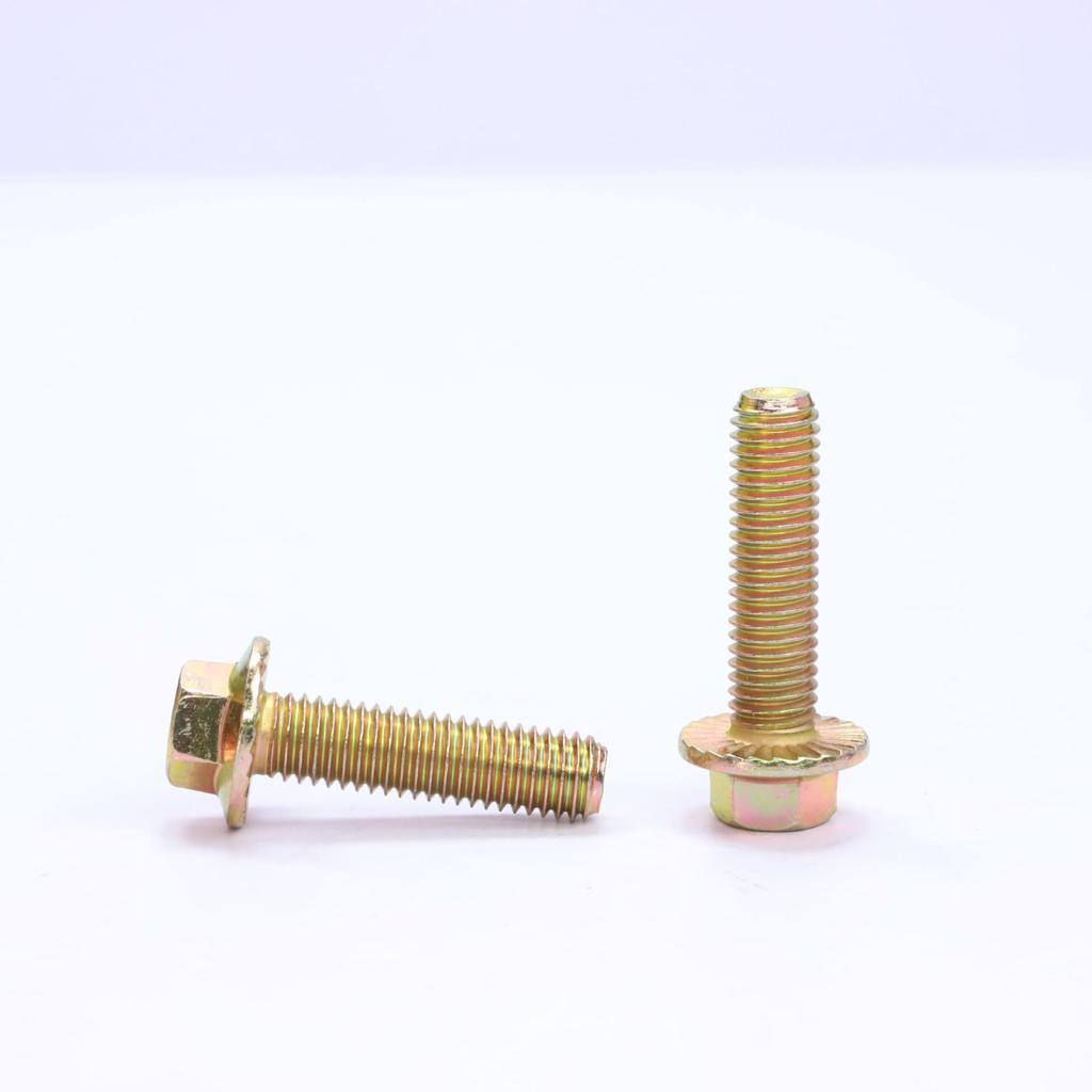 Болт с шестигранной головкой из цинка марки 10.9 с фланцем и противоскользящей шайбой (М4-М10)