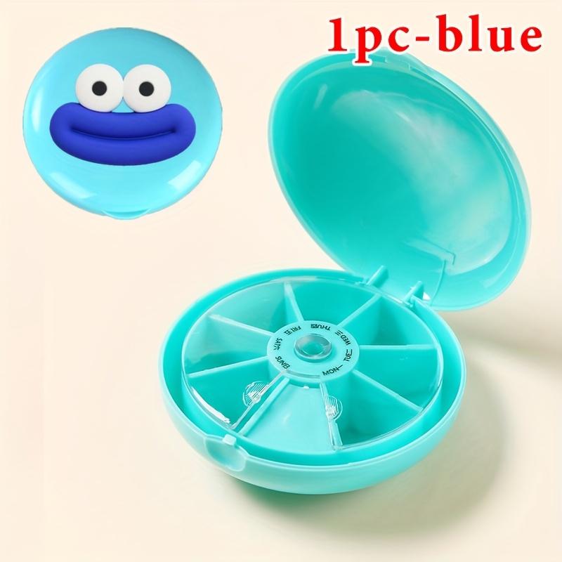 7-Day Portable Capsule Organizer, sealed compartments, cute sausage design, ideal for travel storing pills, jewelry and small items.