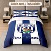Custom Bedding Set West Bromwich Albion FC Pattern, Print Name Text 1 Duvet Cover plus 2 Pillowcases Home Textile