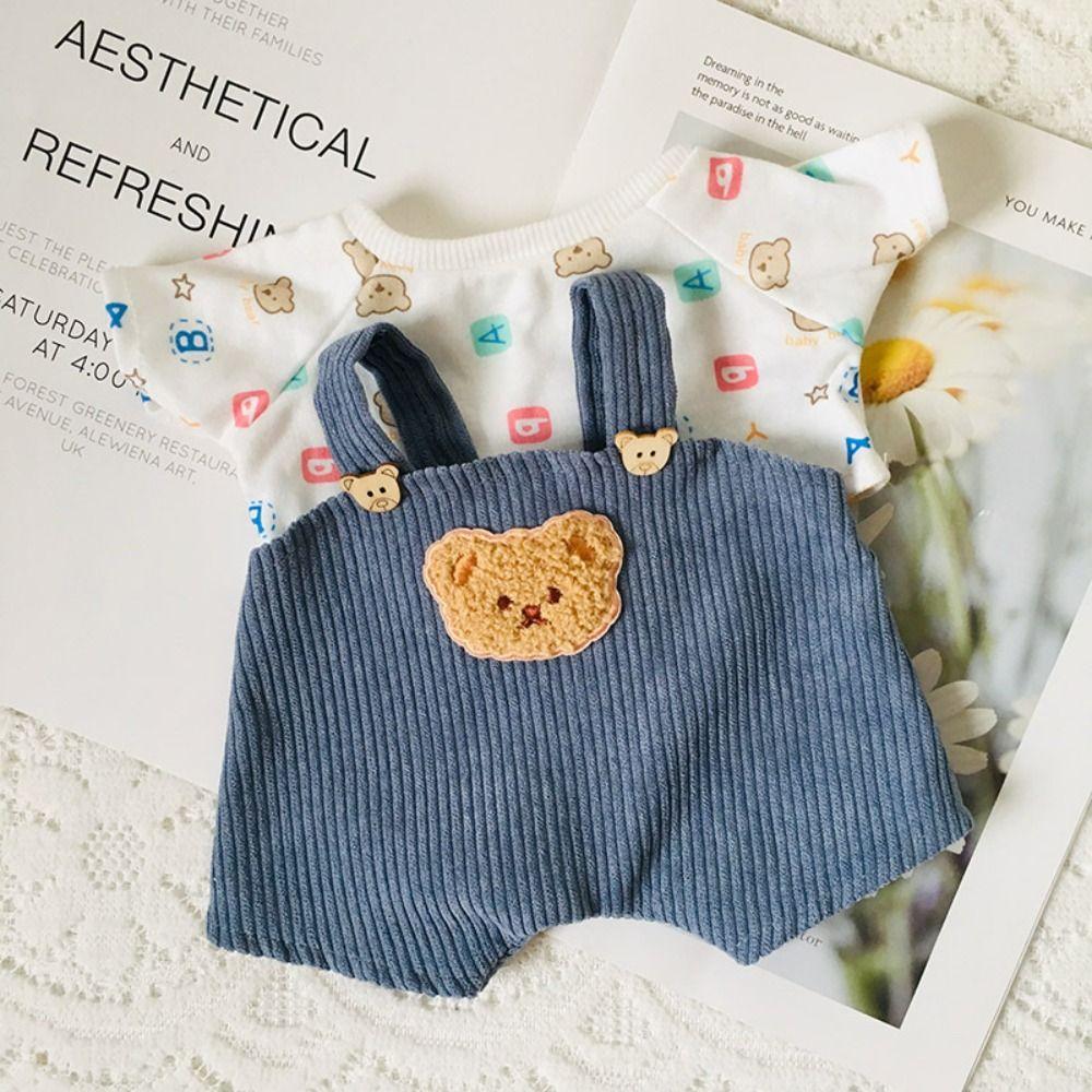 Одежда для шарнирного мишки ручной работы, Наряд для куклы своими руками, Модный мини-костюм с подтяжками, 30 см шарнирный мишка