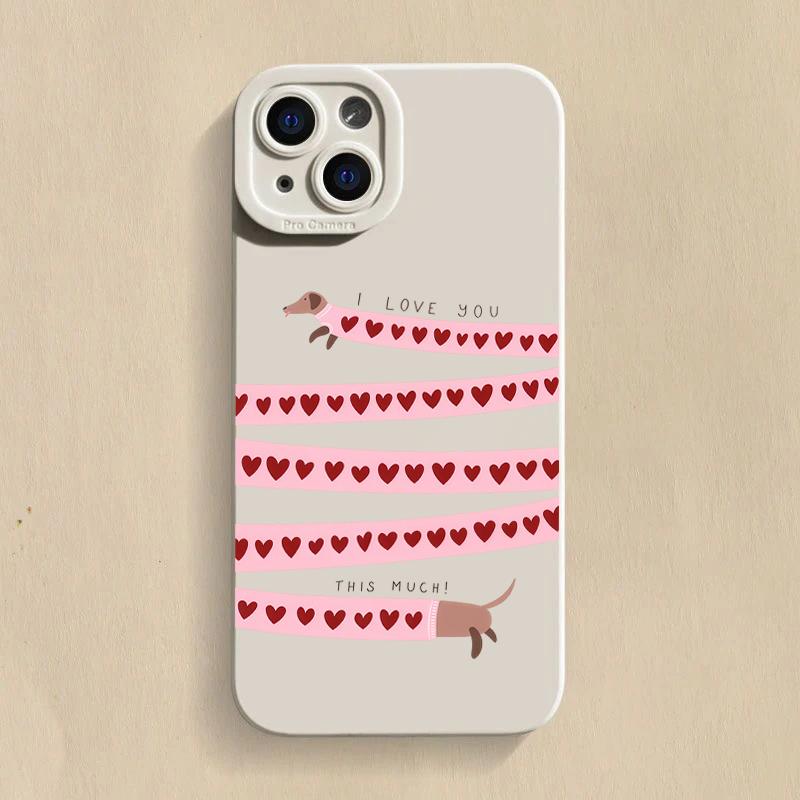 Милый Чехол Для Телефона Из Силикона С Рисунком Таксы Для iPhone 17 16 15 14 13 12 11 Pro Max 17 Air 16E XS X XR 7 8 Plus Мягкая Крышка