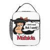 Mafalda Мне не нужна, но я хочу изолированную сумку для ланча, портативную сумку-холодильник Quino Comic Cartoon, для офиса, пикника, путешествий