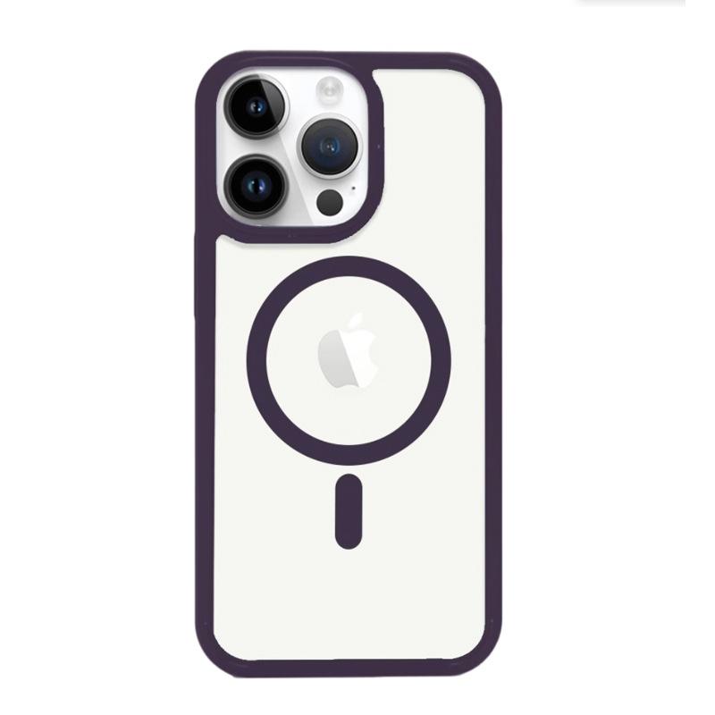 Подходит для Apple 16Pro Чехол с магнитной фиксацией Magsafe, реагирующий на прикосновения, IPhone 15 Акриловый противоударный 14 Чехол для мобильного телефона