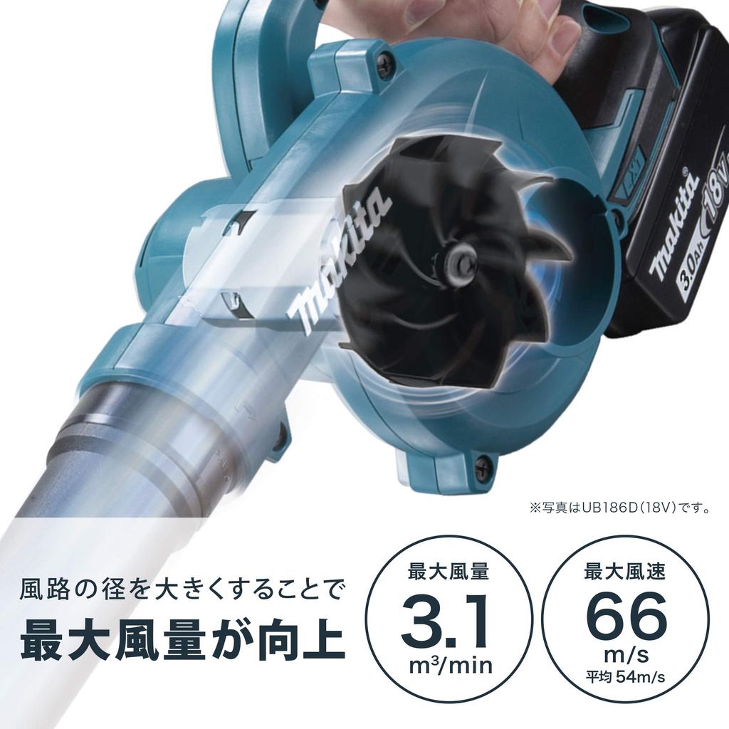 Аккумуляторный воздуходув Makita UB145DRF с аккумулятором и зарядным устройством, 14,4 В 3 Ач,