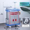 ABS Anesthesia & Infusion Multifunctional Rescue Trolley with Single/Double Door and Five Drawers