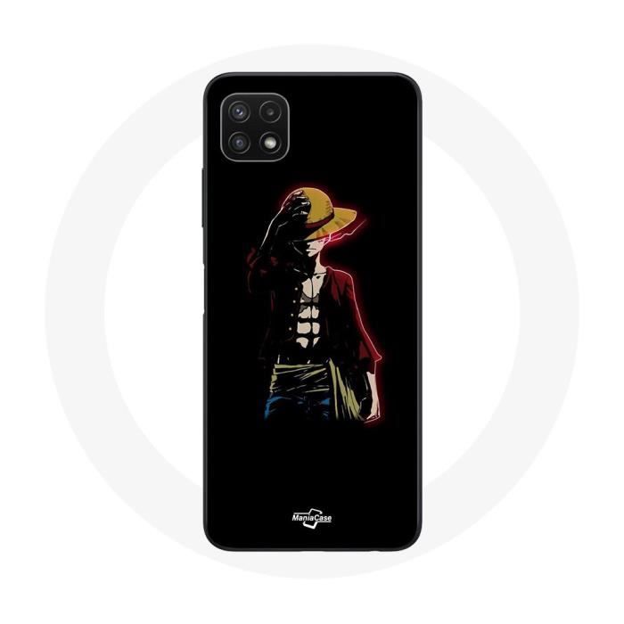 Coque - Maniacase - Galaxy A22 5G - One Piece Manga Anime Luffy - Souple - Noir