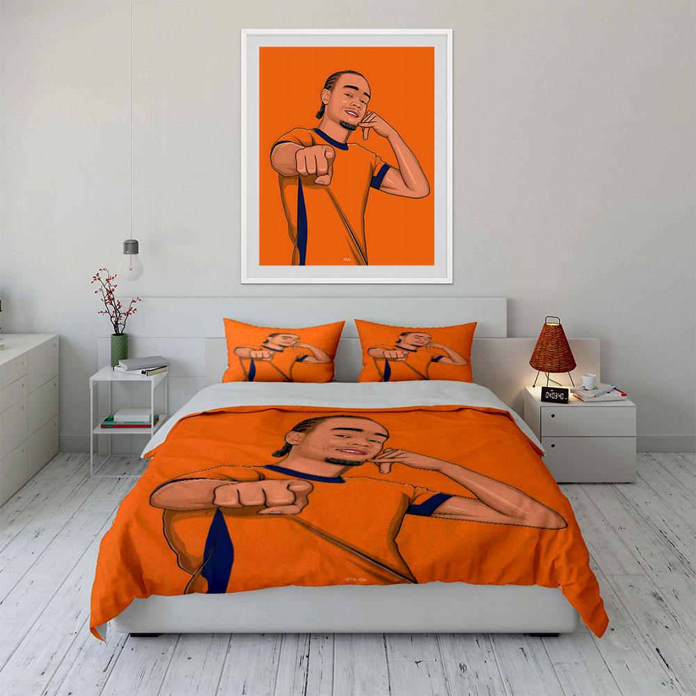 Illustrated person pointing finger. Bedding sets Duvet cover sets Duvet covers Pillowcases(1* Duvet Cover 2* Pillowcases without duvet insert)