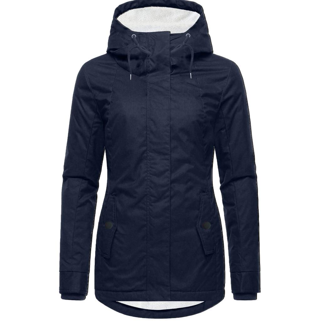 Men's Fleece Lined Hooded Jacket, Waterproof Windproof Winter Fall Outdoor Commuter Casual Coat Top, Popular for Europe USA