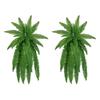 2Pcs Simulated Plants UV Resistant Artificial Ferns Realistic Greenery No Maintenance Indoor Outdoor Decor