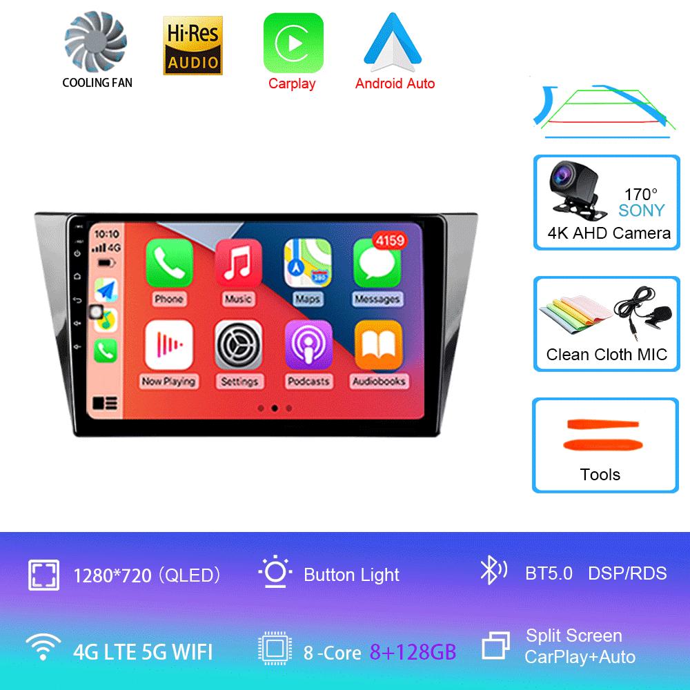 Автомагнитола Android 14 для Volkswagen Bora 4 2016 - 2022 Мультимедийный видеоплеер Навигация GPS Без 2din 2 din dvd