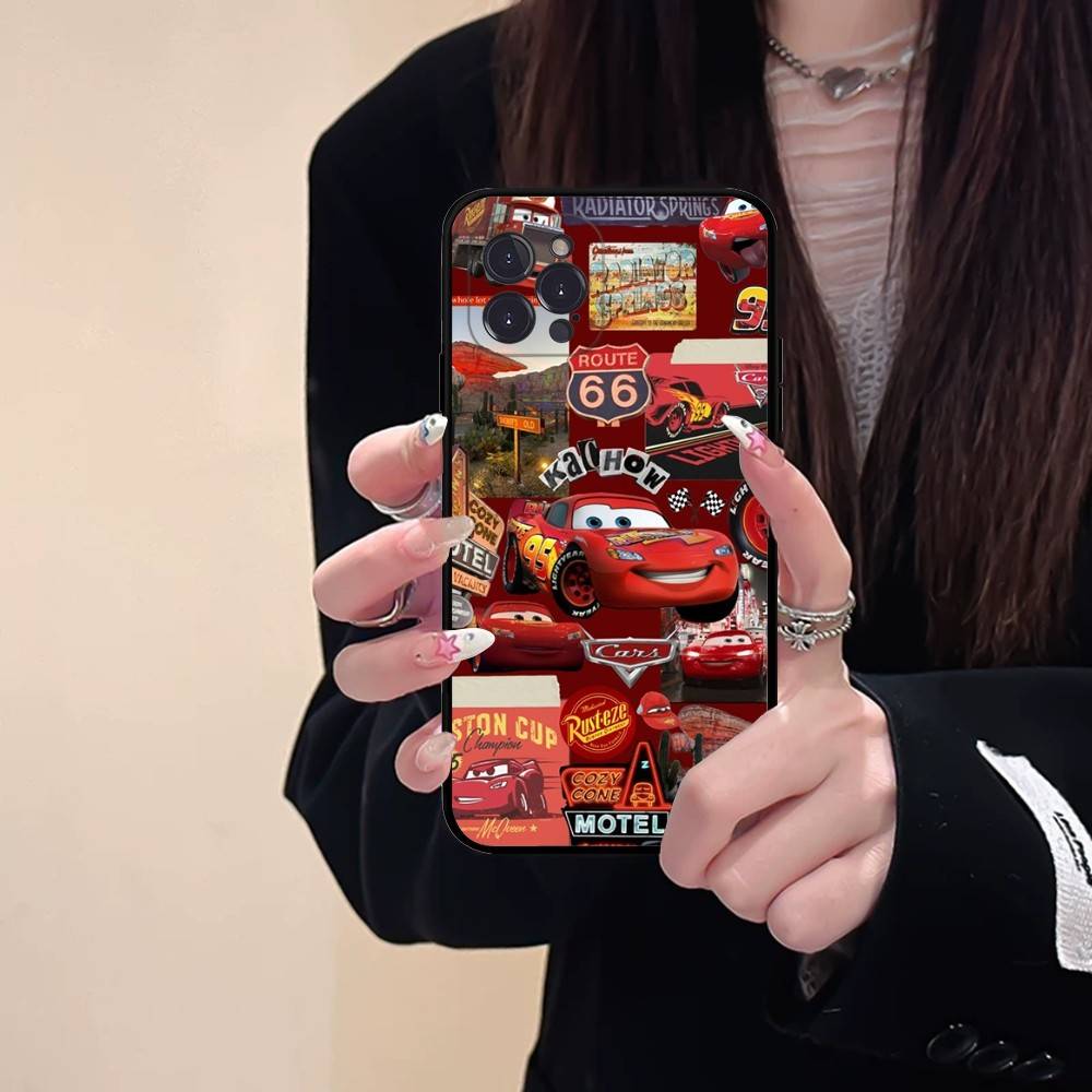 Популярный мультяшный чехол L-lightningS M-mcQueen для IPhone 16 15 14 11 12 13 Mini Pro XS Max Cover 6 7 8 Plus X Funda Shell
