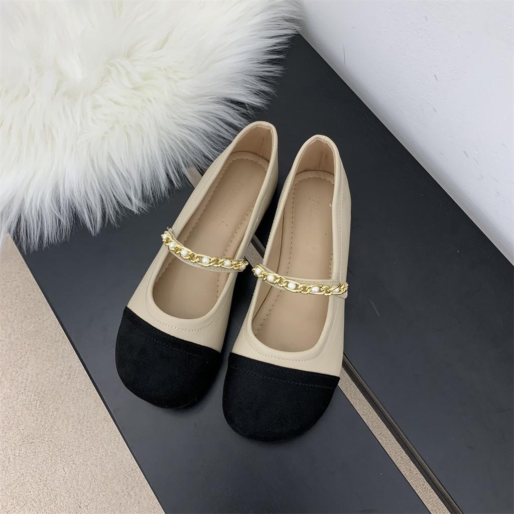 Плоские одинарные туфли женские весна-осень туфли Doudou 2025 новые универсальные туфли в стиле феи французские нежные с юбкой туфли Мэри Джейн